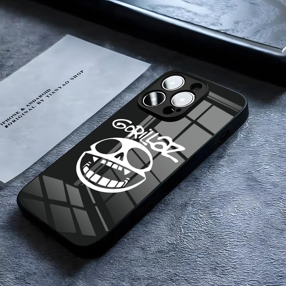 

Gorillaz Cartoon Phone Case For IPhone 17 16 15 14 Pro 11 13 12 Mini XS XR Max 6 8 7 Air Plus SE Glass Luxury Design Cove iPhone 16 Pro Max