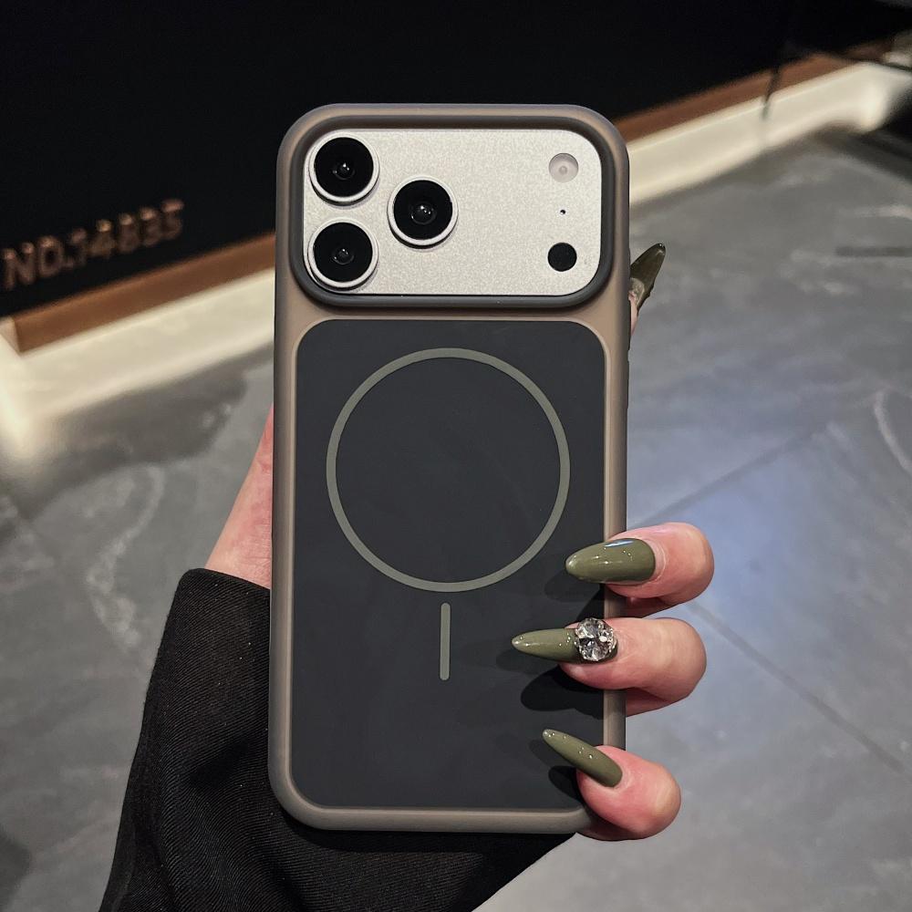 Frosted Silicone For Magsafe Phone Case For iPhone 17 16 15 Pro Max Soft Bumper Wireless Charge Shockproop Magnetic Cover