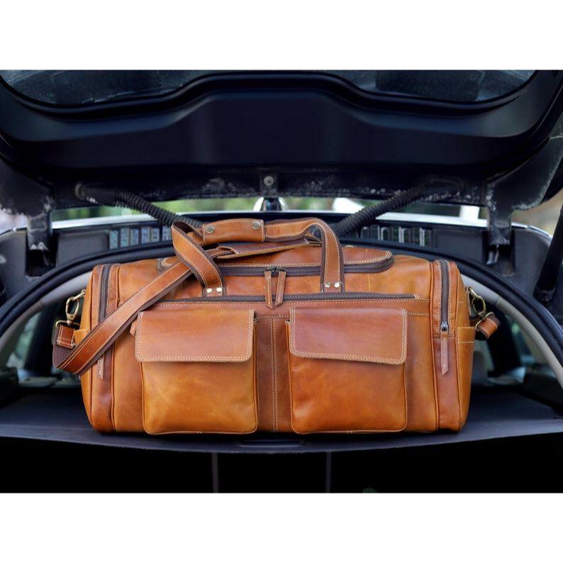 

Кожаная дорожная сумка ручной работы Кожаная дорожная сумка для мужчин Дорожная сумка на ночь/на выходные Кожаная сумка-холдall Дорожная сумка для отпуска Подарок для него 24 x 12 x 10 in