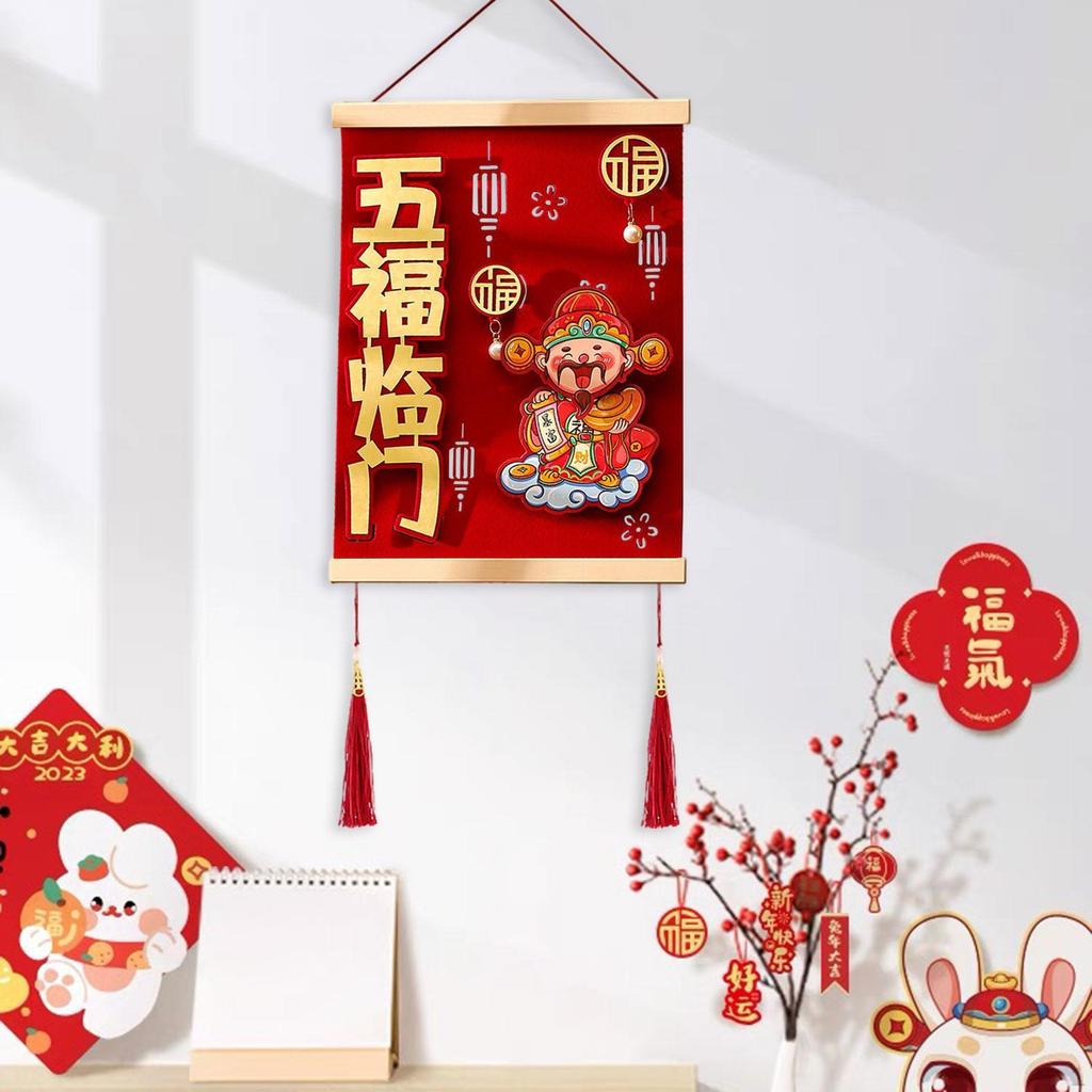 Chinese Year Hanging Decoration Snake Blessing Characters Fu Lucky for Bedroom