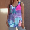Loose Crew Neck Top Fashion Printed Sleeveless T-Shirts Women’s
