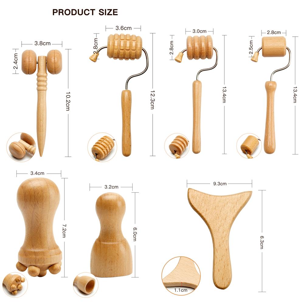 Wood Therapy Face Massager Face Lifting Maderoterapia Gua Sha Wrinkle Remover Skin Scraper Anti Cellulite Neck Lift Beautytool