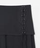 Milo Woman Folding Strap Maxi Skirt [Charcoal]