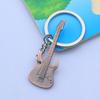 Metal Vintage Violin Keyring Bag Charm Musical Instrument Pendant Guitar Key Chain  Music Lovers