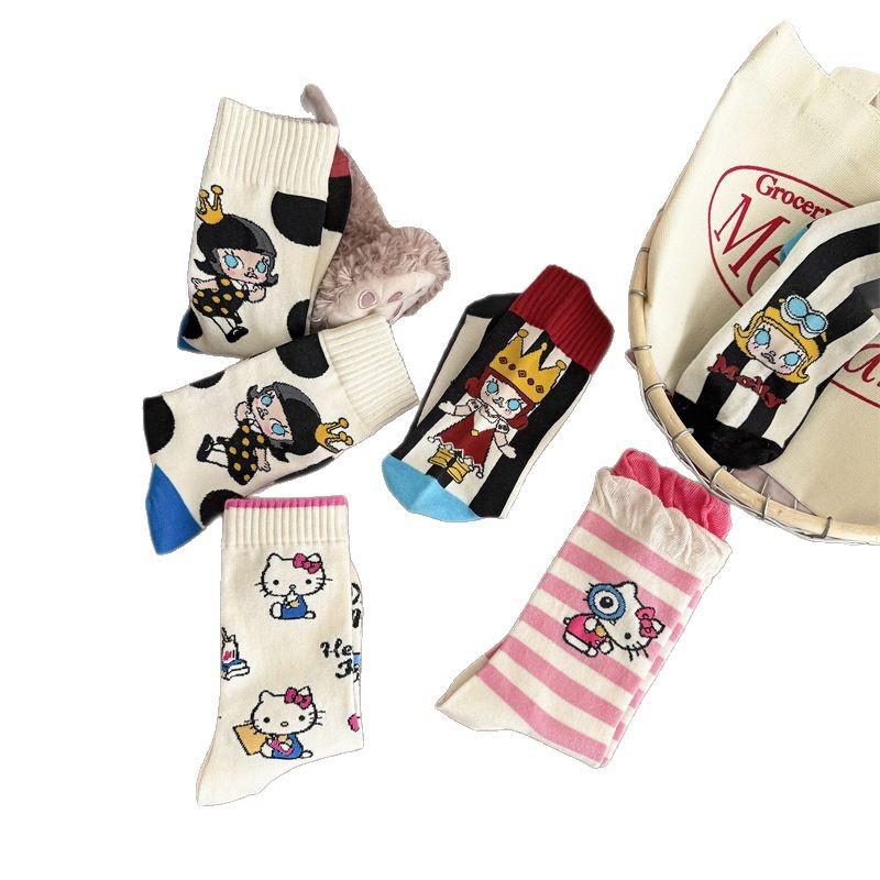 Cute Socks, Socks, Pure Cotton Spring And Autumn Stockings, Personality And Creativity, Trendy Socks, Internet Celebrity Design Sense