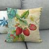 Nordic Butterfly Flower And Fruit Farm Digital Printing Short Plush Pillow Covers For Car Sofa Office Cushion Cover Home Goods