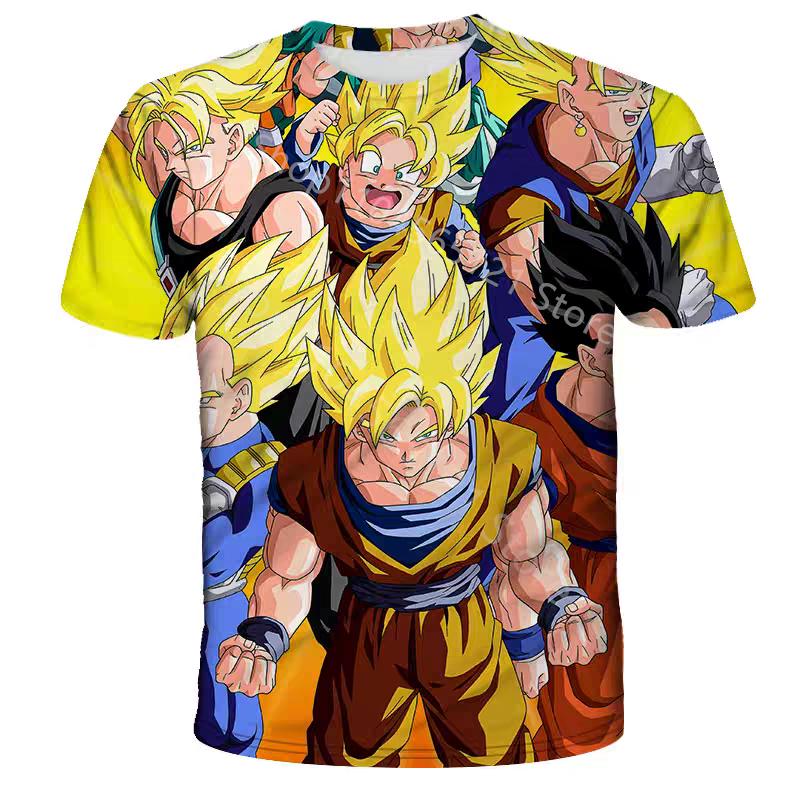 Dragon Ball Tshirt Kids Boys Girls Clothes Kakarot Kids T-Shirt Goku Super Saiyan Vegeta Fashion Streetwear Boys Girls