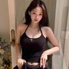 Korean Dongdaemun Sweet & Spicy U-Neck Camisole - Sexy, Slightly See-Through, Halter Short Vest