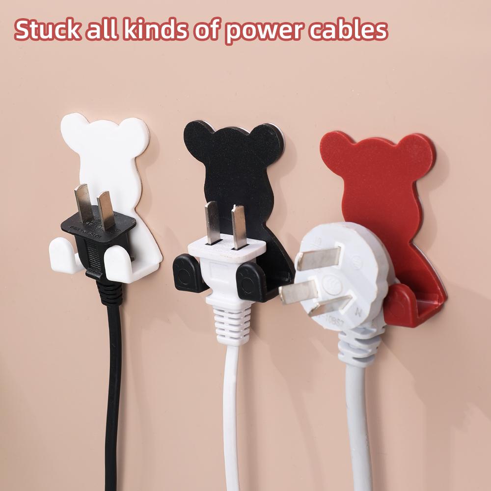 1PCS Bear Double Hooks Without Punching Holes