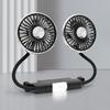 USB Car Fan Dual Head Cooling Air Fan Independent Switch 3 Speeds Adjustable Auto Headrest Cooler Fan For Rear Seat