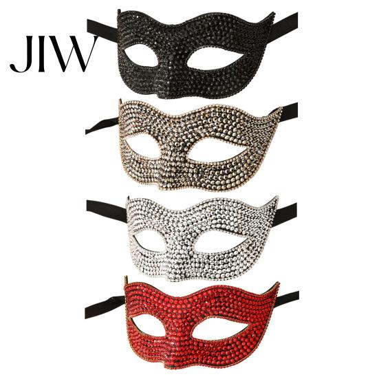 Soft Skin Friendly Party Masque Bling Rhinestone Masquerade for Women, Sparkly Venetian Half Shining Style Face Eye Halloween, Mardi Gras, Prom
