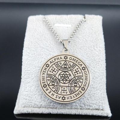 Tetragrammaton Amulet Pendant Necklace Enochian Angel Magic Amulet Alpha Otheos Eheyeh  AGLA Amulet Talisman Necklace Accessories