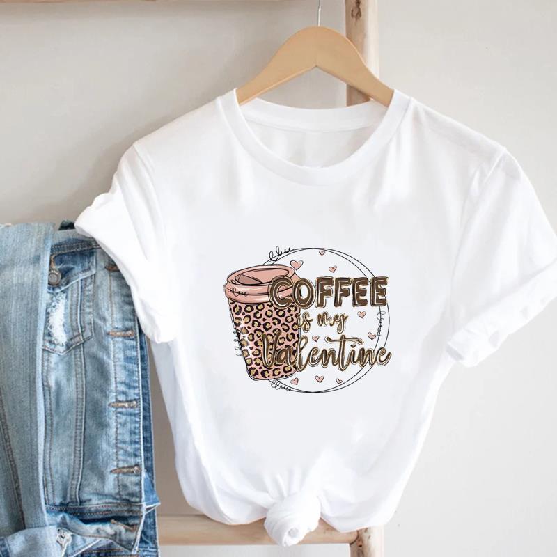 (Evropská velikost)Krásné tričko Oblečení Tričko Top Leopard Květinový Trend Roztomilé Módní Ležérní Krátký Rukáv Dámské Potisk Dáma Ženské Kulatý Výstřih Grafické Tričko