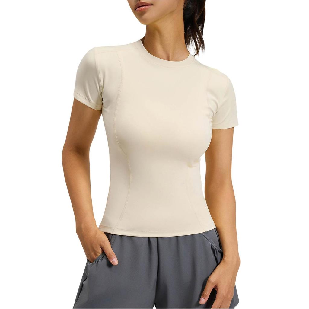 Women's Fashionable Casual Sports Leggings And Short-Sleeved Running And Fitness T-Shirt