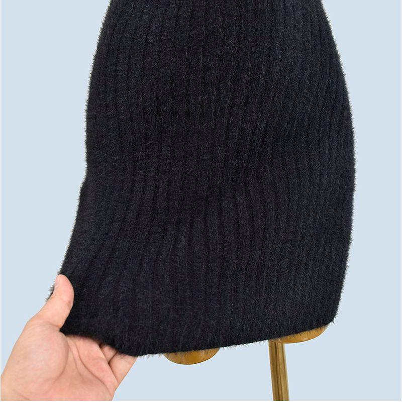 Knitting Vest Dress Women's Spring and Autumn New Arrival Easiest for Match Round Neck Cinched Waist Pullover Sexy Hip Skirt + Oversleeve