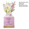 2025-2026 Small Desk Calendar 24 Months Floral Desktop Calendar Home Office Mini Standing Flip Decorative Flower Calendar