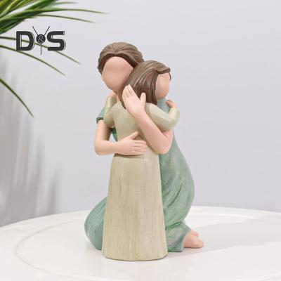 Mutter-Tochter-Figur aus Kunstharz, Mutter-Tochter-Umarmungsstatue, Geburtstagsgeschenk zum Muttertag für Schlafzimmer, Wohnzimmer-Dekor