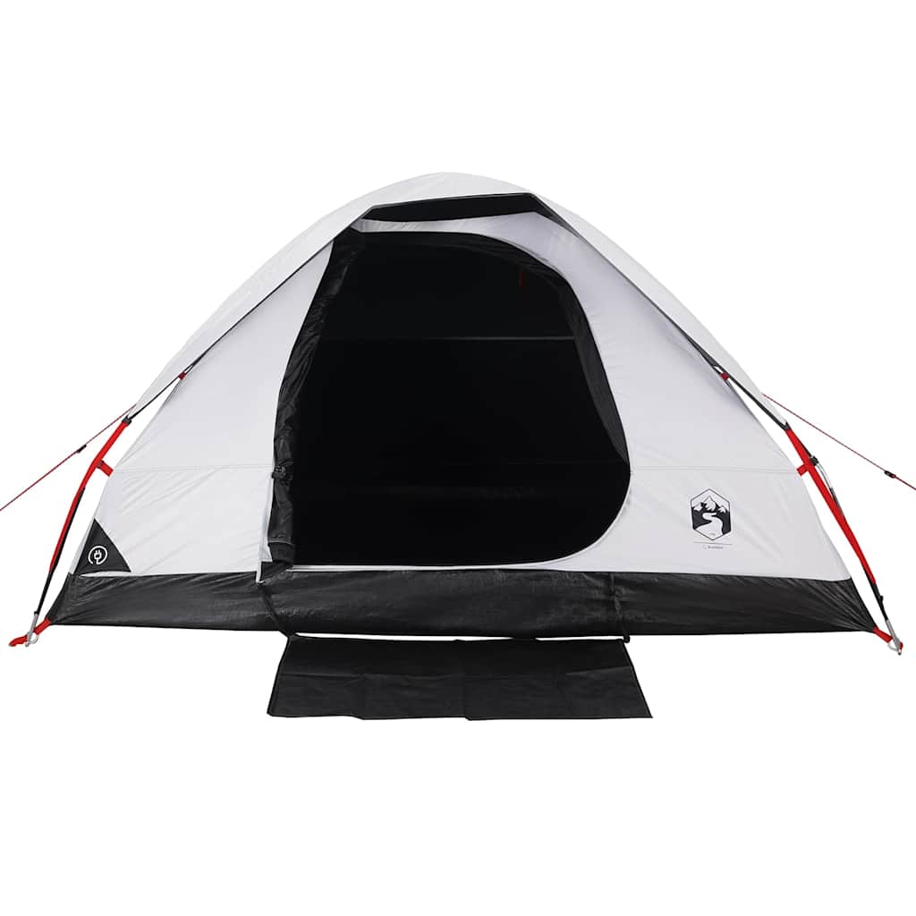 Dome Camping Tent for 2 Persons White & Dark Waterproof