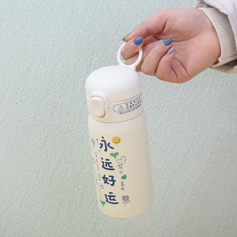 New thermos cup female cute direct drinking cup Internet celebrity cup anti-drop boys and girls children portable bouncing cover water cup