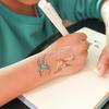 Metallic Cartoon Dinosaur Tattoo Stickers for Men and Women - Face and Arm Designs