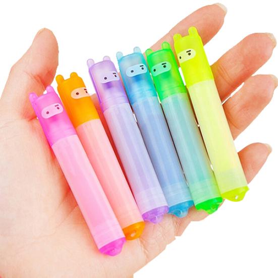 

6 шт. канцелярские принадлежности детский кролик флуоресцентный маркер маркер для письма ручки для рисования