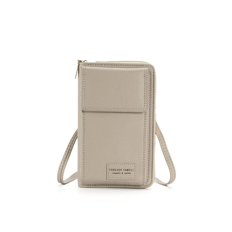 

Сумки через плечо из искусственной кожи для женщин, модные сумки через плечо, классические сумки для телефонов, кошельки на молнии 18*11*5cm серый