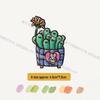 Cactus Cartoon Embroidery Patch: Self-Adhesive, Small Plant Design for Clothing Repair