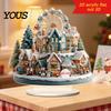 Christmas Atmosphere Table Ornament 2D Acrylic Ferris Wheel for Holiday Tree, Durable Transparent Craft Display Board, Decoration, Xmas Party Supplies