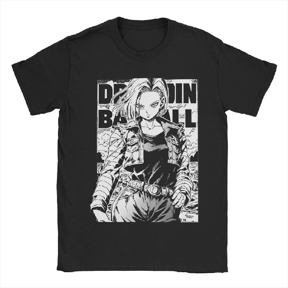 

Футболки Android 18 Dragon Ball Z для мужчин и женщин, уникальные футболки из 100% хлопка, с круглым вырезом и коротким рукавом, топы больших размеров XXXXXL чёрный