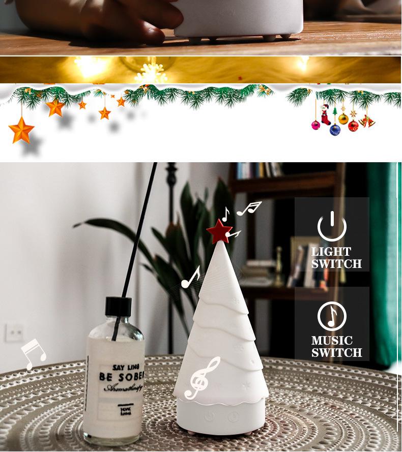 Silikon USB Weihnachtsbaum Nachtlicht für Zimmer und Wohnheime
