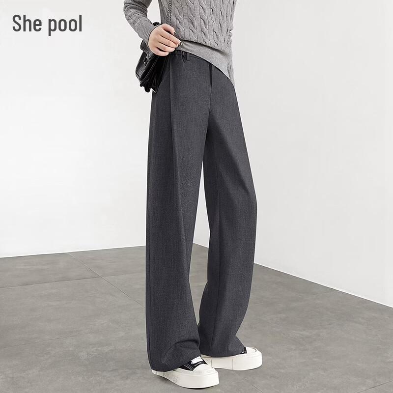 Women s Elastic Waist Straight-Leg Trousers S
