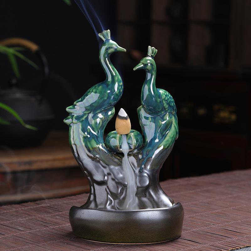 Incense Holder Ceramic Incense Burner Creative Ornaments for Backflow Incense Burner