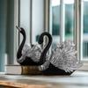 European Couple Swan Ornaments Wedding Latest House Living Room Entrance Wine Cabinet TV Cabinet Home Good Use Decoration Resin Crafts