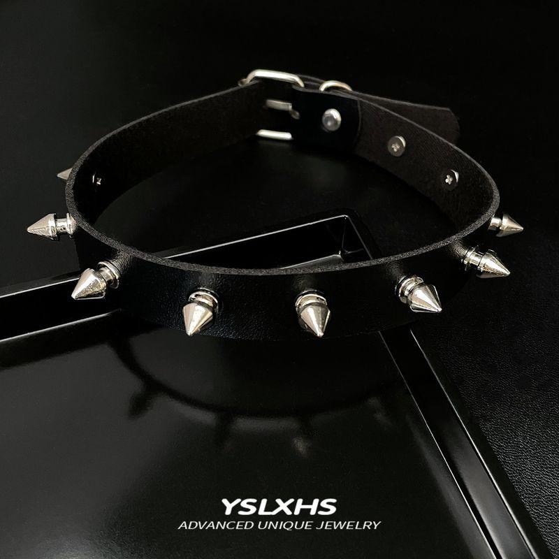 

Punk Goth Choker Rivet Yabi Accessories Collar Stylish Exaggerated Versatile Necklace Fashion Dark Clavicle Chain Dark Rivet Gothic Choker