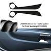 Carbon Fiber Door Anti-Kick Pad Sticker for Ford Mustang 2015-2023 Interior Protector Film