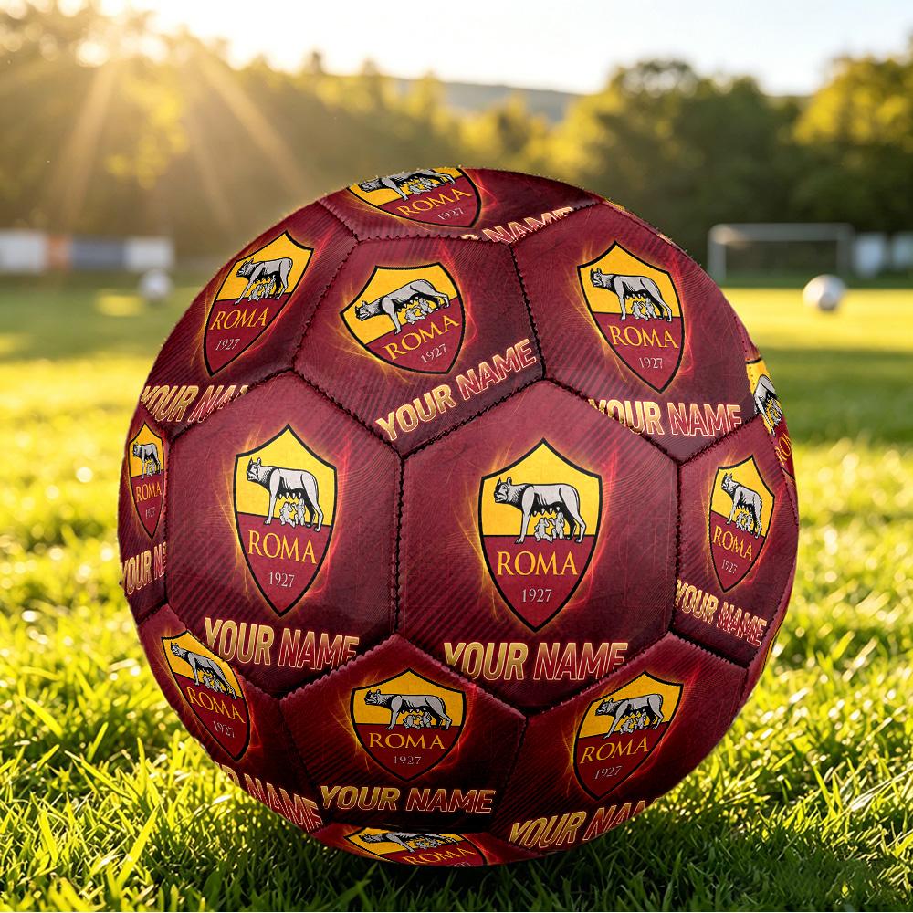 Personalized Size 5 Football AS Roma Pattern Outdoor Game Sports Ball Gift