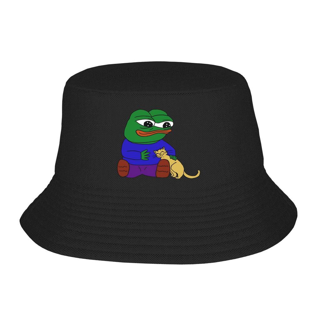 Cappello da Pescatore Pepe The Frog Cappellini da Esterno Unisex per Moda Unisex Cappellino Pieghevole Personalizzato Fai da Te Cappelli Protezione Solare Pesca