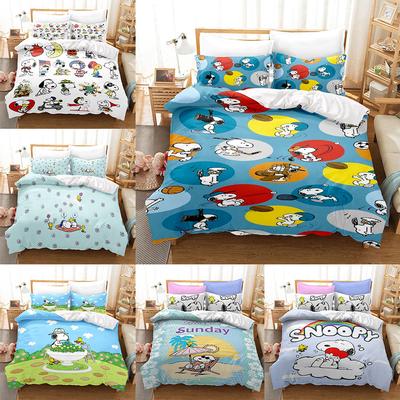Cartoon Snoopy Bedding Sets 3D Print Comforter Cover Bed Cover Duvet Cover Pillow Case 2-3 Pieces Sets Kids Adult Size