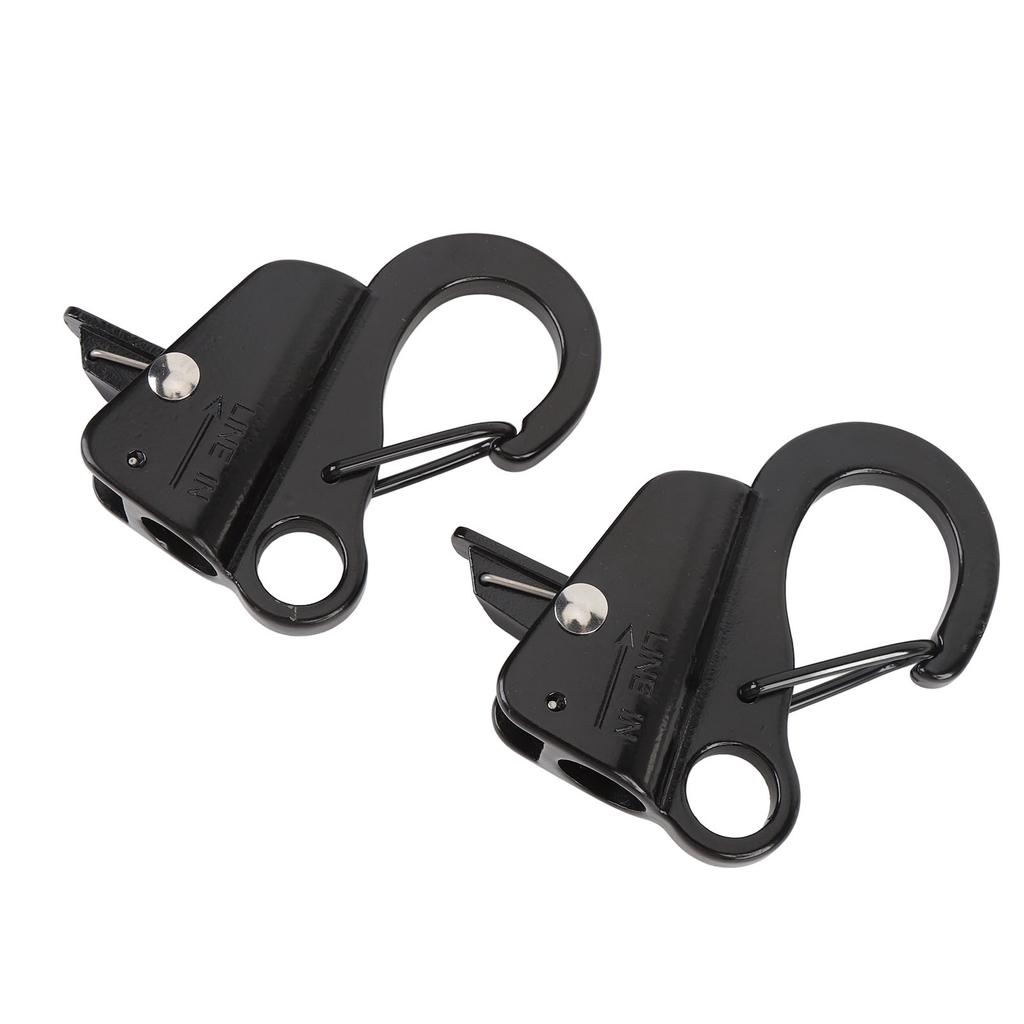 2PCS Boat Mudguard Clip Quick Release Stainless Steel Boat Bumper Hangers for 3 8in To 5 8in Rope Black