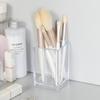 3 Holes Transparent Cosmetic Makeup Acrylic Makeup Brush Tool Storage Box Case Make-up Brush Holder Table Organizer Makeup Tool