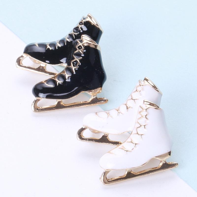 

Креативная эмалированная брошь в виде коньков для женщин и мужчин, украшения для одежды, значок