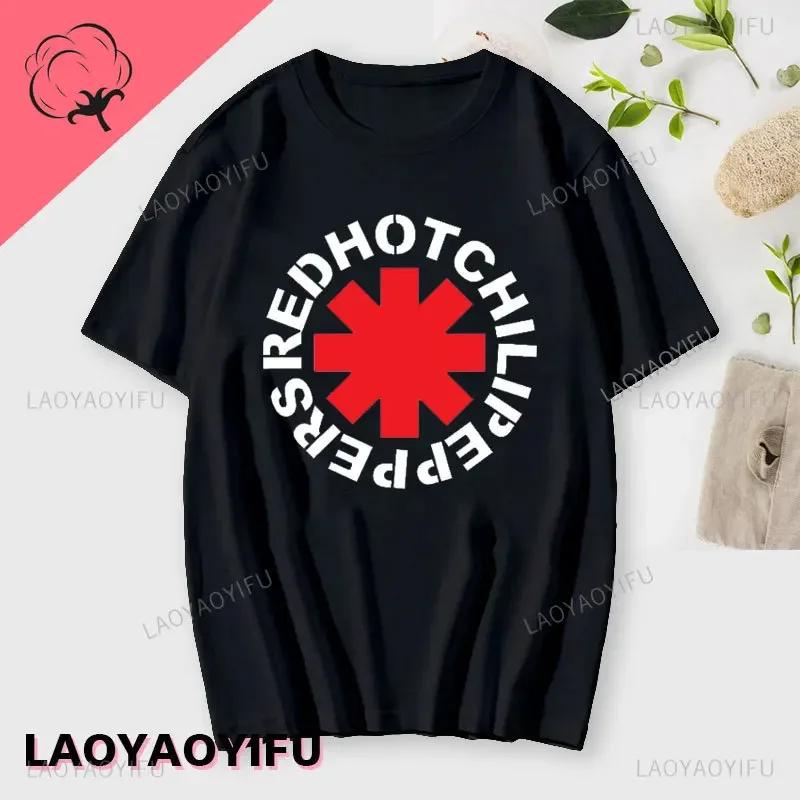 Camiseta para Hombre Red Hot Chili Peppers Estampada Camisetas de Algodón de Dibujos Animados para Hombre Moda de Verano Camisetas de Manga Corta Camiseta Hipster Harajuku