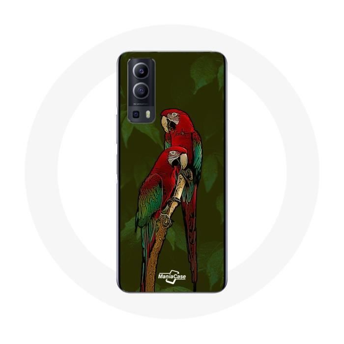 Case - Vivo - Y72 - Red - Flexible - Parrot