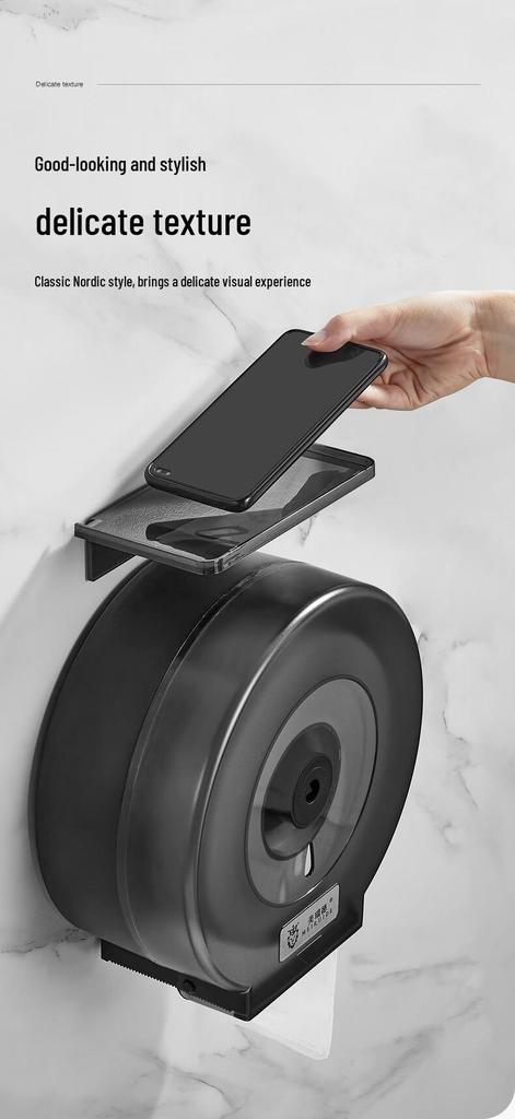 Wall-Mounted Waterproof Jumbo Toilet Paper Dispenser for Hotel Bathrooms