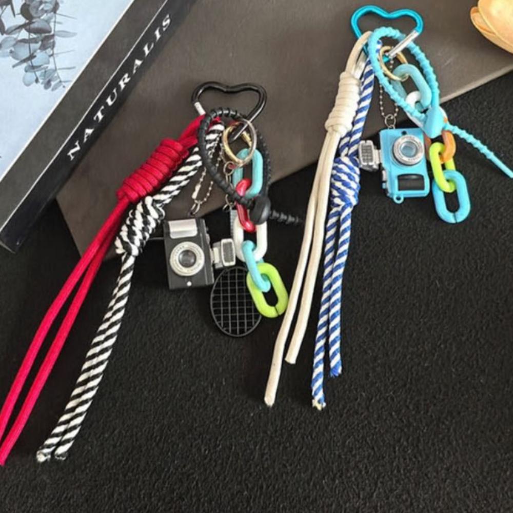 Camera-Shaped Mini Keychain Colorful Couple Hanging Rope Creative Camera Pendant Couple