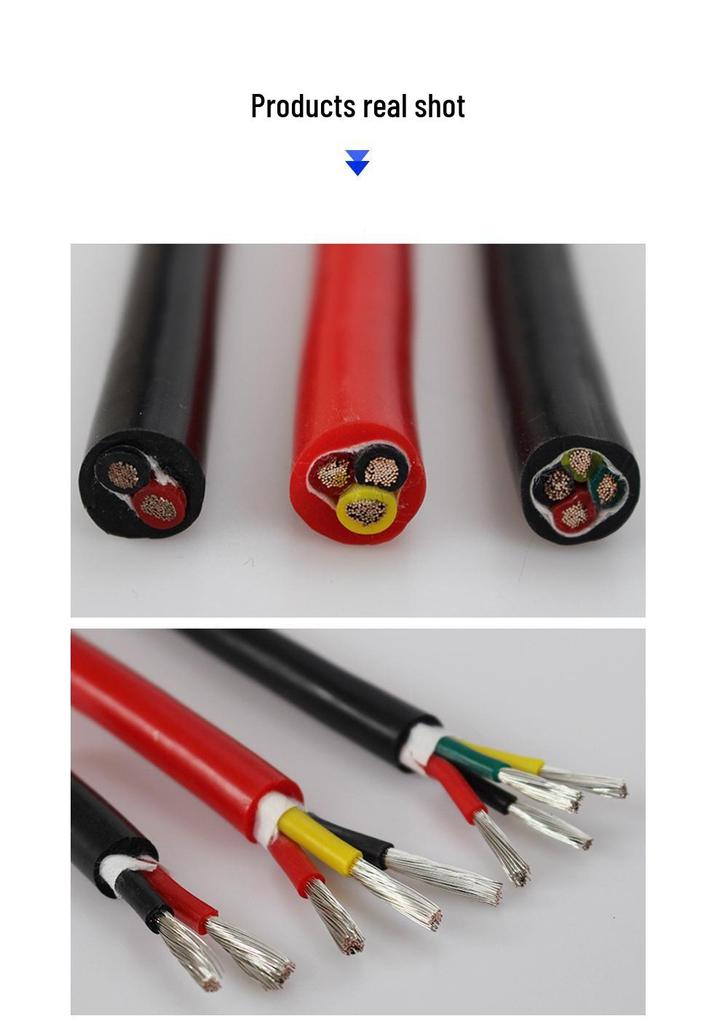 Ultra-Soft Silicone High-Temperature Resistant Power Cable: 2-Core/3-Core/4-Core Antifreeze Sheathed Wire.