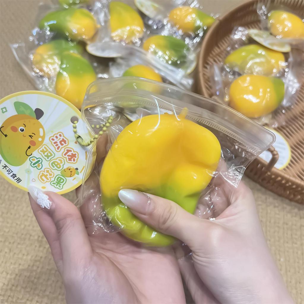 8cm Mango Fidget Stress Ball Quick Rebound Squeeze Fruit Toy Vent Artifact For Kids Students Office Workers Home Travel Relax
