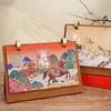 Flip Design Horse Year Desk Calendar Leather Coil Coil Calendar  Desktop Display