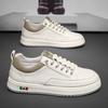 Men's Shoes Autumn Business Casual Board Shoes One Pedal Soft Sole Lightweight Leather Surface Waterproof Work Small White Tide Shoes
