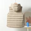 Womens Lightweight Hooded Down Vest Short Puffer Sleeveless Jacket Warm Thin Outerwear